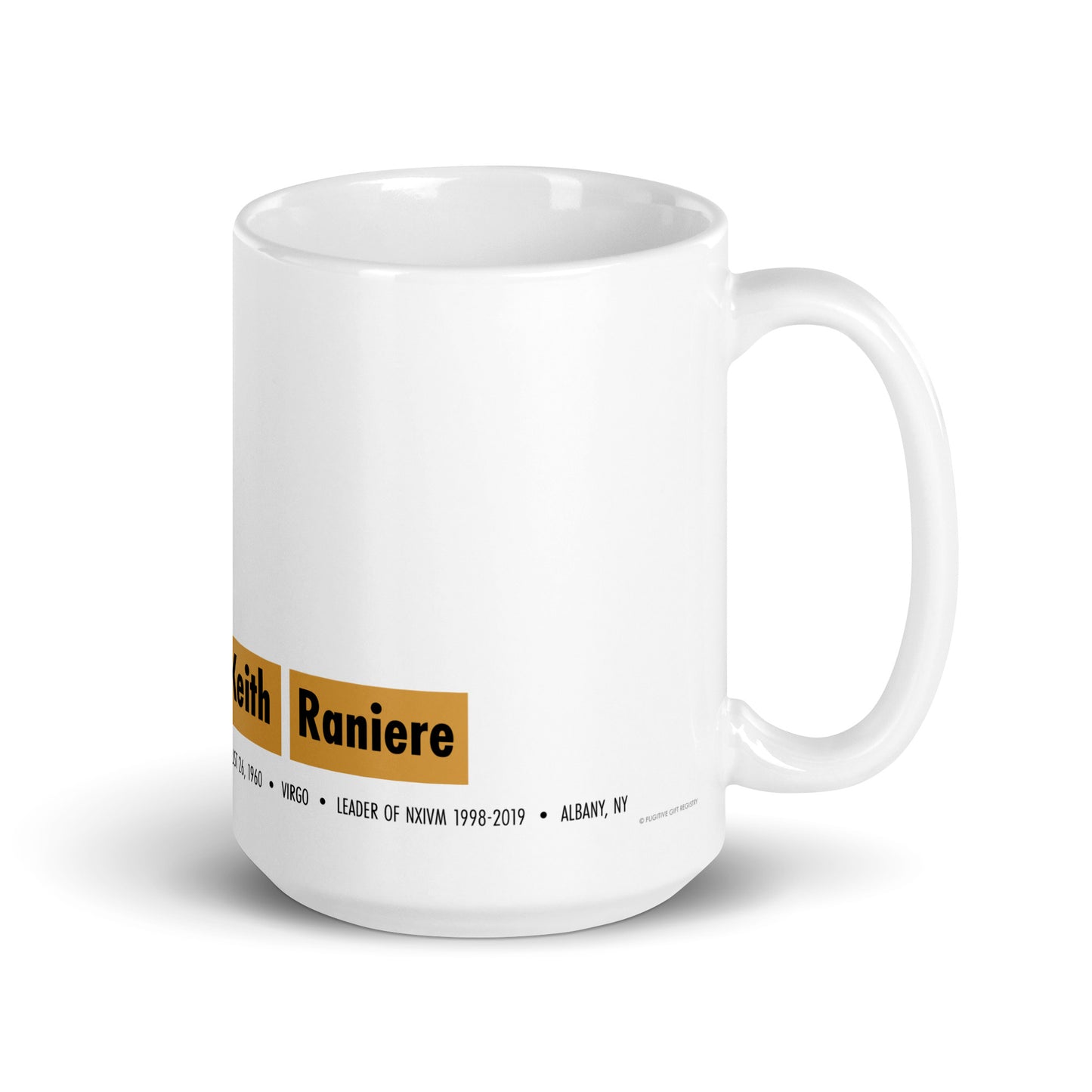 Keith Raniere Cult Leader Paper Doll coffee mug